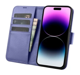 2in1 Odinis Dėklas Su Atlenkiamu Dangteliu iphone 14 Pro Max Anti-rfid Piniginės Dėklas šviesiai Violetinės Spalvos 2in1 Odinis Dėklas Su Atlenkiamu Dangteliu iphone 14 Pro Max Anti-rfid Piniginės Dėklas šviesiai Violetinės Spalvos