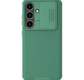 Nillkin Camshield Pro šarvuotas Dėklas Su Kameros Dangteliu Samsung Galaxy S24 - žalias