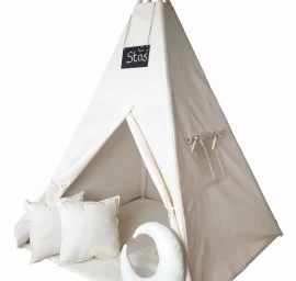 Palapinė Teepee Kreminės Pagalvėlės Kilimėlis Lėkštelė Personalizavimas