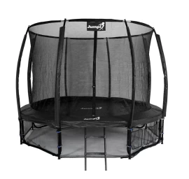 Sodo Batutas Jumpi 374cm/12ft Maxy Comfort Plus Black Su Vidiniu Tinklu