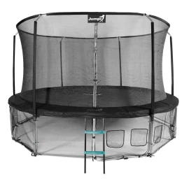 Sodo Batutas Jumpi 435cm/14ft Maxy Comfort Juodas Su Vidiniu Tinklu