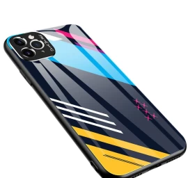 Spalvoto Stiklo Dėklas Grūdinto Stiklo Dėklas Su Kameros Dangteliu iphone 11 Pro Max Modelis 2 Spalvoto Stiklo Dėklas Grūdinto Stiklo Dėklas Su Kameros Dangteliu iphone 11 Pro Max Modelis 2
