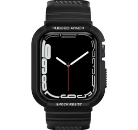 spigen Rugged Armor Pro Dirželio Dėklas, Skirtas apple Watch 4 / 5 / 6 / 7 / 8 / Se (44/45 Mm) - Juodas spigen Rugged Armor Pro Dirželio Dėklas, Skirtas apple Watch 4 / 5 / 6 / 7 / 8 / Se (44/45 Mm) - Juodas