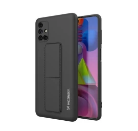 Wozinsky Kickstand Silikoninis Dėklas Samsung Galaxy M51 Juodas