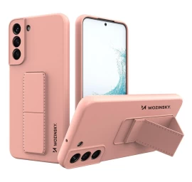 Wozinsky Kickstand Silikoninis Dėklas Samsung Galaxy S22+ Rožinės Spalvos