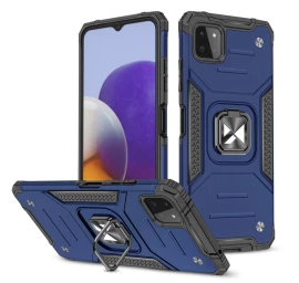 Wozinsky Ring Armor Hibridinis šarvuotas Dėklas + Magnetinis Laikiklis Samsung Galaxy A22 4g Mėlynas
