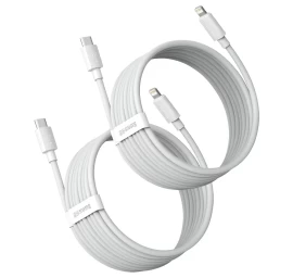 2x Simple Wisdom Iphone Lightning - Usb-c 20w Kabelis 1,5 M - Baltas