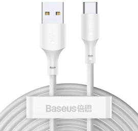 2x Usb-c Greitojo įkrovimo Kabelis Power Delivery Quick Charge 40 W 5 A 1,5 M, Baltas