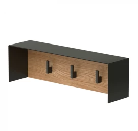 3 kabliukai su lentynėle Kame 40 cm, ąžuolo sp. AC1702-40/W/BL