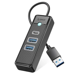 3 Prievadų Usb-a – Usb-a – Usb-c šakotuvas, 0,5 M, Juodos Spalvos