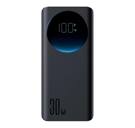 30 W 20000 Mah Galios žibintuvėlis + Usb-a - Usb-c 25 Cm Ilgio Laidas, Juodas