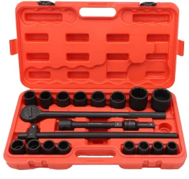 3/4 Smūginių galvučių rinkinys 21vnt. (21-50mm) 12-kampės