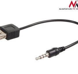 3.5mm 4C PLG TO USB A    FEMALE CABLE FOR IPOD