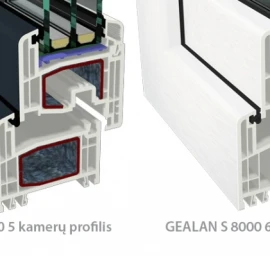 Plastikinių langų profilių sistema GEALAN S 8000