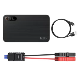 3in1 Jump Starter 1200a + Powerbank 7200mah + Led žibintuvėlis - Juodas