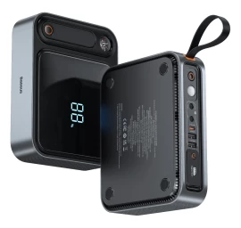 3in1 Powerbank Usb Usb-c Jump Starteris Automobiliui 3000a žibintuvėlis Juodas