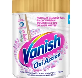 Vanish Gold Oxi Action, Miltelių Pavidalo Dėmių Valiklis Baltiems Audiniams, 470g (vokietijos Produktas). Vanish Gold Oxi Action, Miltelių Pavidalo Dėmių Valiklis Baltiems Audiniams, 470g (vokietijos Produktas).