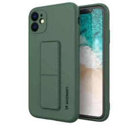 Wozinsky Kickstand Case Silikoninis Dėklas Iphone 12 Pro Max Tamsiai žalias