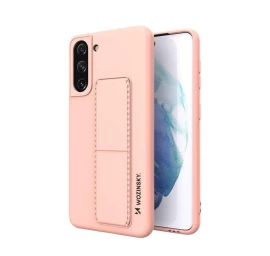 Wozinsky Kickstand Silikoninis Dėklas Samsung Galaxy S21+ 5g Rožinės Spalvos