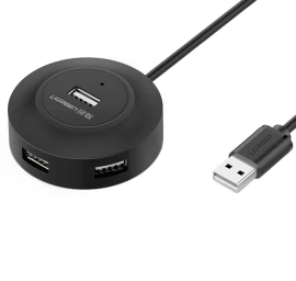 4-in-1 Hub šakotuvo Adapteris Iš Usb 2.0 į 4x Usb-a 480mb/s 1 M Juodas