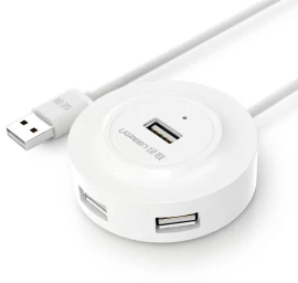 4-in-1 Hub&#039;o Skirstytuvo Adapteris Iš Usb 2.0 į 4x Usb-a 480mb/s 1m Baltas