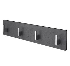 4 kabliukai su HPL plokšte Kame 45 cm, juodas mėnulis AC1602-45/H11