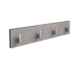 4 kabliukai su HPL plokšte Kame 45 cm, pilkas mėnulis AC1602-45/H12