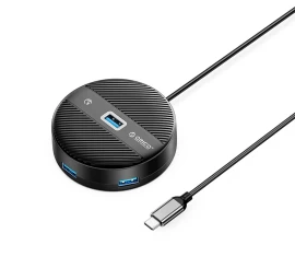 4 Prievadų Usb-c – Usb-a Jungčių Adapteris, 0,3 M, Juodos Spalvos