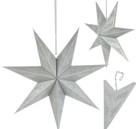 45 Cm Popierinė Dekoratyvinė žvaigždė, Sidabrinė