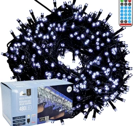 480 Led Baltos Spalvos šviesos Grandinė
