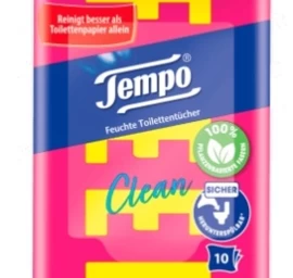 (de) Tempo, Drėgnos Servetėlės, Kelioninės, 10 Vnt. (vokietijos Produktas)
