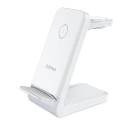 4in1 įkrovimo Stotelė, Indukcinis įkroviklis Choetech T608 15w, Baltas