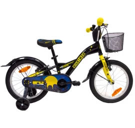 4KIDS Nightman 16 // 1G, dydis 10 (25.5 cm), V-Brake ir Kojinis stabdžiai, plieninis (juoda/mėlyna)