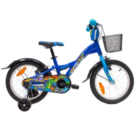 4KIDS Rebel 16 // dydis 10 (25.5 cm), V-Brake ir Kojinis stabdžiai, aliuminis (mėlyna)