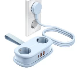 5-in-1 Maitinimo Juosta Ac Usb-a Usb-c Gan 20 W – Mėlyna