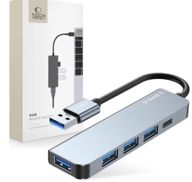 5-in-1 Usb-a į Usb-a Usb-c Skirstytuvas Hub - Pilkas