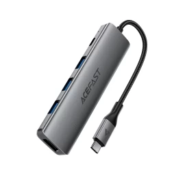 5-in-1 Usb-c – Usb-a – Usb-c – Hdmi 4k 60 Hz – Pd 90 W Doko Stotis – Pilka