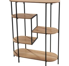 5 Pakopų Ovalus Gėlynas 77x30x95cm Medinis Viršus
