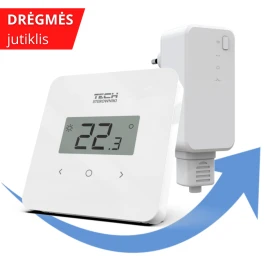 EU T-2.2 bevielis termostatas su drėgmės jutikliu