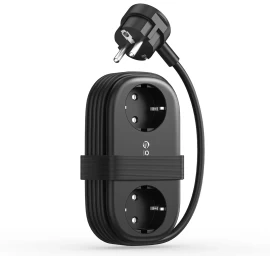 6-in-1 Maitinimo Juosta Ac Usb-a Usb-c Gan 65 W – Juoda