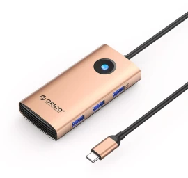 6-in-1 Usb-c Doko Stotis – Usb-a, Usb-c, Hdmi, Rj45, Pd 100 W, 4k, 30 Hz – Rožinė Auksinė