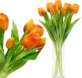 7 Oranžinių Tulpių Puokštė 31 Cm Kaip Gyva Pavasario Dekoracija