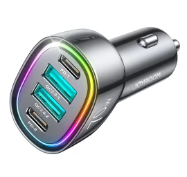 70 W Automobilinis įkroviklis Su 4 Prievadais 2x Usb-c Pd 2x Usb Qc Juodas