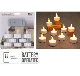 8 Led Arbatžolių Rinkinys Su Nuotolinio Valdymo Pulteliu