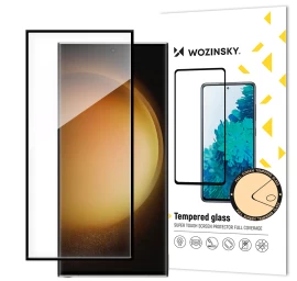 9h Grūdintas Stiklas, Skirtas samsung Galaxy S24 Ultra Su Juodu full Glue Rėmeliu