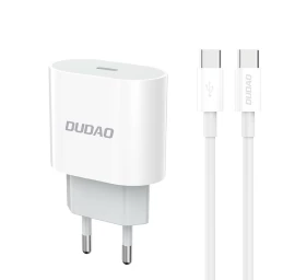 A14euc Pd 20w Usb-c Mažasis Sieninis įkroviklis + Usb-c Kabelis - Baltas
