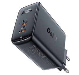 A29 Gan Dviejų Prievadų Usb-c Pd 50w Tinklo įkroviklis, Juodas
