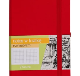 A5 romanticism Raudonas Kvadratinis Sąsiuvinis Su Gumute.