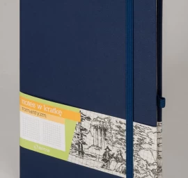 A5 Užrašų Knygelė romanticism Grid Notebook Navy.