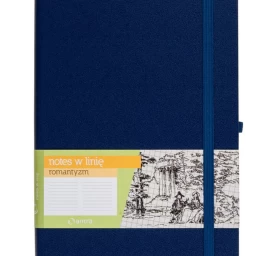 A6 Kišeninis Sąsiuvinis Su Elastine Juostele Romanticism Navy Line.